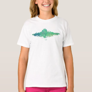 T-shirt Paysage urbain de la ville de Los Angeles - Vert M