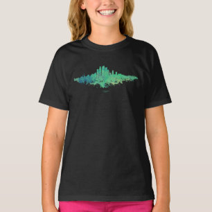 T-shirt Paysage urbain de la ville de Los Angeles - Vert M