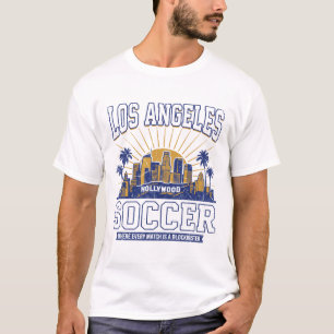 T-shirt Paysage urbain de Los Angeles avec éclairage de st