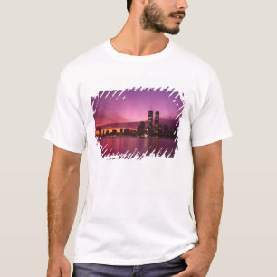 T-shirt Paysage urbain de Manhattan et fleuve Hudson, New