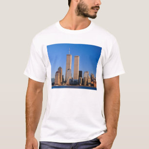T-shirt Paysage urbain de Manhattan et fleuve Hudson, New