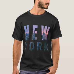 T-shirt Paysage urbain de New York City Fierté de l'Amériq