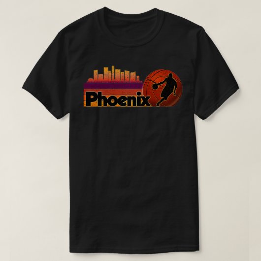 T-shirt Paysage urbain de Phoenix AZ Fans de basket-ball (Design devant)