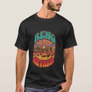 T-shirt Paysage urbain de Reno Nevada Sunset Vintage