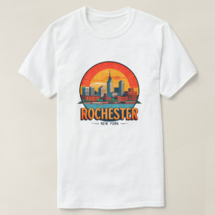 T-shirt Paysage urbain de Rochester, État de New York, Éta