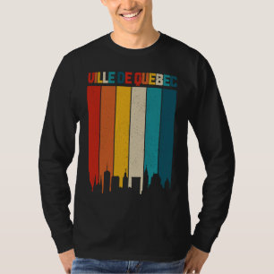 T-shirt Paysage urbain de Ville De Québec Vintage Retro Ca