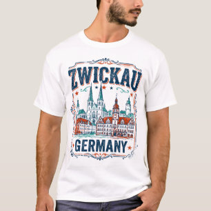 T-shirt Paysage urbain de Zwickau en Saxe Allemagne
