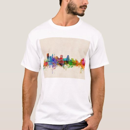 T-shirt Paysage urbain d'horizon de Baltimore le Maryland (Devant)