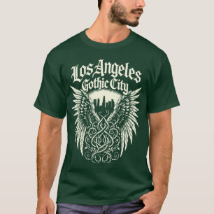 T-shirt Paysage urbain gothique de Los Angeles drôle