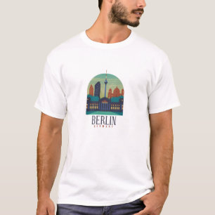T-shirt Paysage urbain minimal rétro vintage de Berlin All