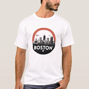 T-shirt Paysage urbain minimaliste moderne de la ville de
