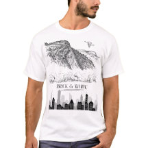 Paysage Urbain Montagnard Monochrome Art Noir Blan