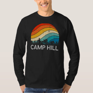 T-shirt Paysage urbain rétro de Camp Hill en Pennsylvanie