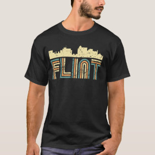 T-shirt Paysage urbain rétro de Flint vintage Flint Michig