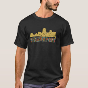 T-shirt Paysage urbain rétro de Shreveport à l'ancienne Sh