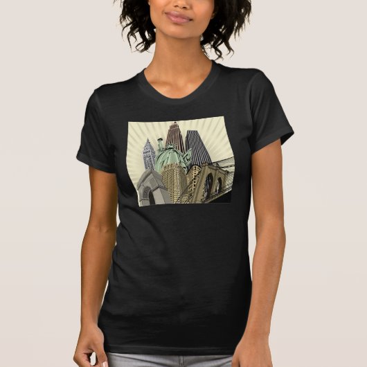 T-shirt Paysage urbain stylisé superbe NYC (Devant)
