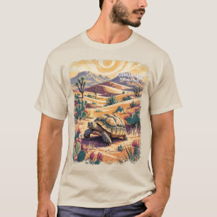 T-shirt Paysage vintage de la faune de Joshua Tree Tortois