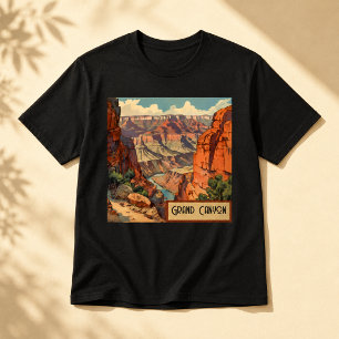 T-shirt Paysage vintage du Grand Canyon dans le Sud-Ouest