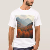 T-shirt paysager avec feuilles d'érable (Devant)