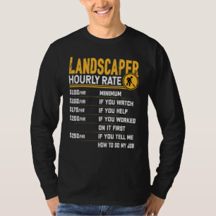 T-shirt Paysagère Horaire Paysage Jardin Jardinage