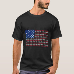 T-shirt Paysan patriotique 4 juillet Drapeau américain Usa