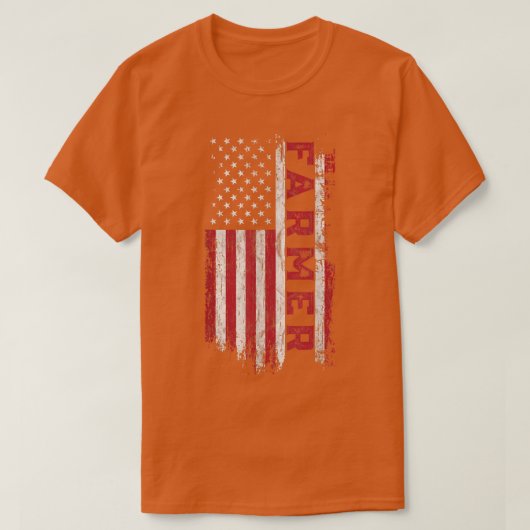 T-shirt Paysans Drapeaux Étrangers Patriotique Quatrième D (Design devant)