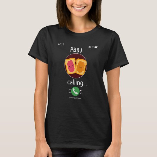 T-shirt Pb&j Appelle Mobile Phone Peanut Butter & Jell (Devant)
