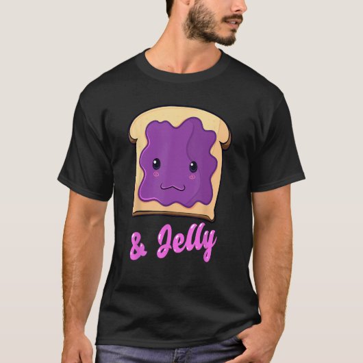 T-shirt PB&J Beurre d'arachide et confiture de bleuets à j (Devant)