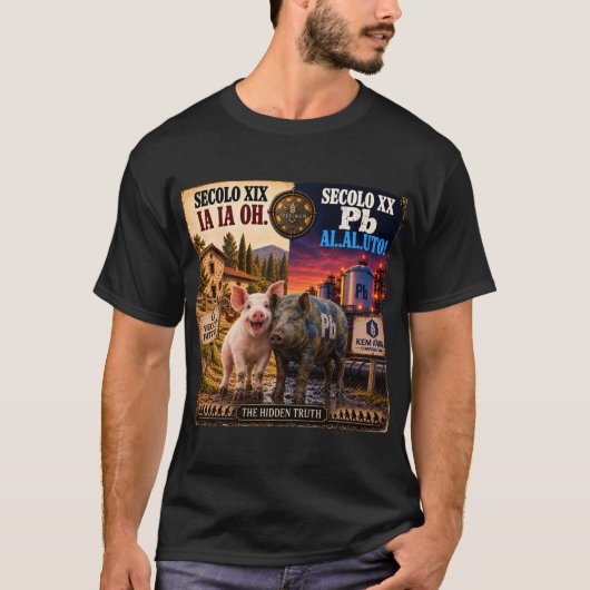 T-shirt Pb Pig – La Vérité Cachée (Devant)