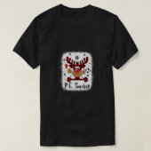 T-shirt PbE7 PE Enseignant Reindeer Noël Joyeux Noël PE T (Design devant)