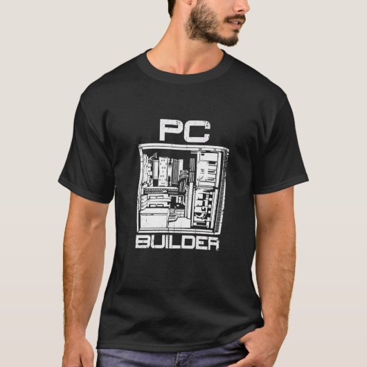 T-shirt PC Builder Informatique Expert Technologie de l'in (Devant)