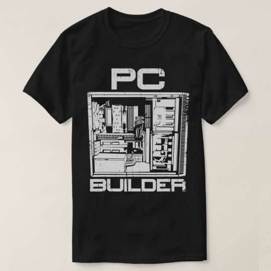 T-shirt PC Builder Informatique Expert Technologie de l'in (Design devant)