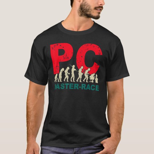 T-shirt Pc Master Race Evolution Graphic For Gamers (Devant)