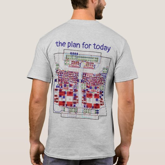 T-shirt PCB avec plan (Dos)