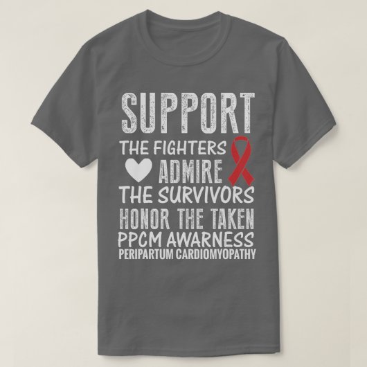 T-shirt pcm sensibilisation aux maladies cardiaques fémini (Design devant)