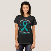 T-shirt PCOS Ovary Syndrome Survivor Teal PCOS Ribbon (Devant entier)
