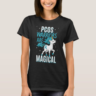 T-shirt Pcos Warrior Magique Unicorne Turquoise Polykystiq