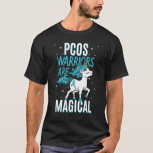 T-shirt Pcos Warrior Magique Unicorne Turquoise Polykystiq