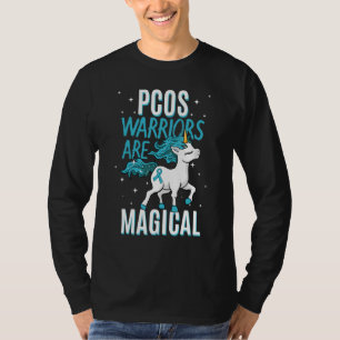 T-shirt Pcos Warrior Magique Unicorne Turquoise Polykystiq