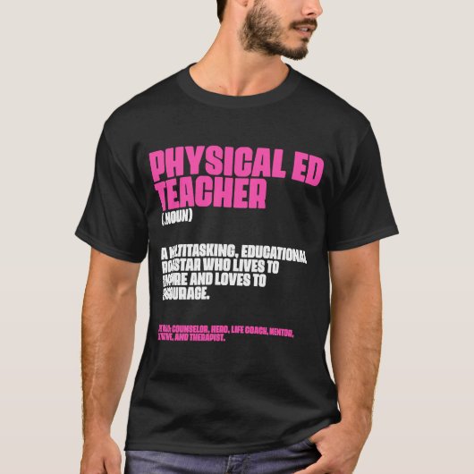 T-shirt PE Définition Enseignement physique Jeu d'enseigna (Devant)