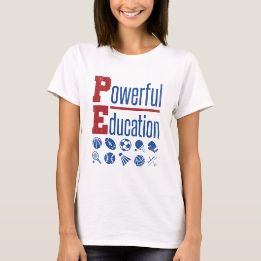 T-shirt PE Puissant Enseignant PE (Devant)