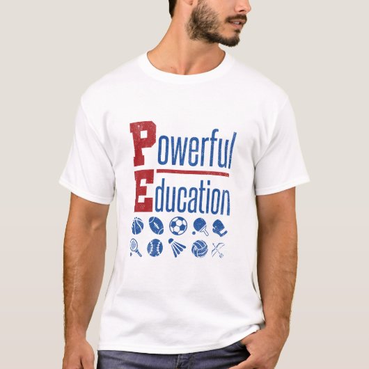 T-shirt PE Puissant Enseignant PE (Devant)