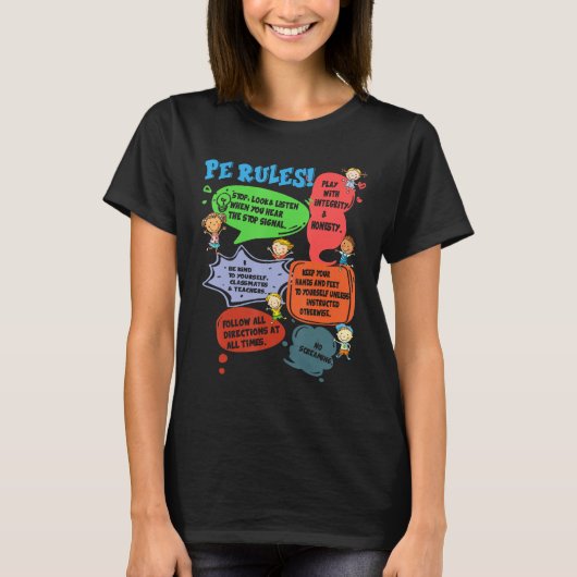 T-shirt PE Rules Physical Education Teacher Back To School (Devant)