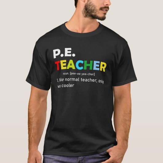 T-shirt Pe Teacher Noun School Teaching Student (Devant)