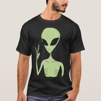 T-shirt Peace Alien