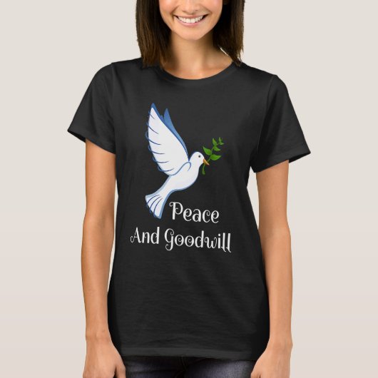 T-shirt Peace and Goodwill Dove Design saisonnier (Devant)