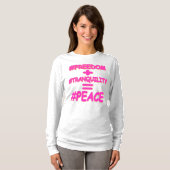 T-shirt "PEACE EQUATION" Mignonne conception. Commandez dè (Devant entier)