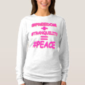 T-shirt "PEACE EQUATION" Mignonne conception. Commandez dè (Devant)