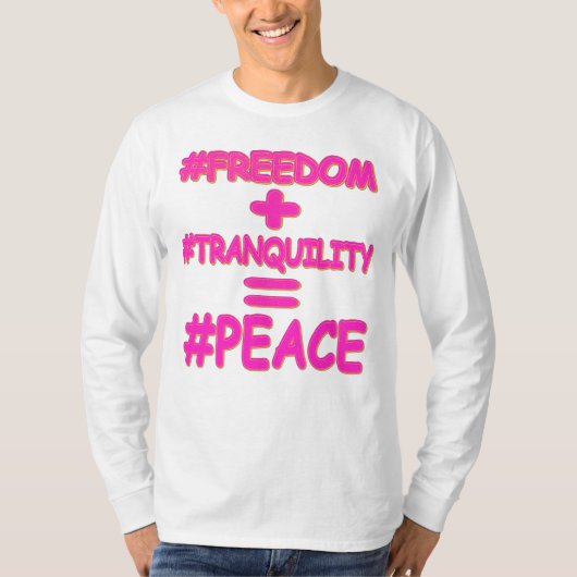 T-shirt "PEACE EQUATION" Mignonne conception. Commandez dè (Devant)