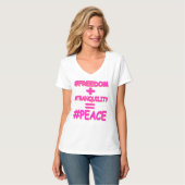 T-shirt "PEACE EQUATION" Mignonne conception. Commandez dè (Devant entier)